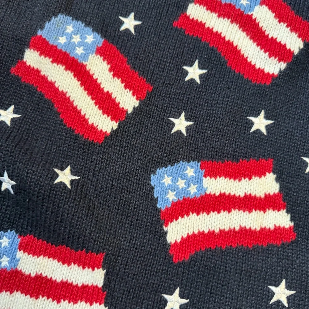 Vintage Y2K American Flag Cardigan Vintage Y2K Cardigan Fourth of July Sweater - Picture 4 of 10